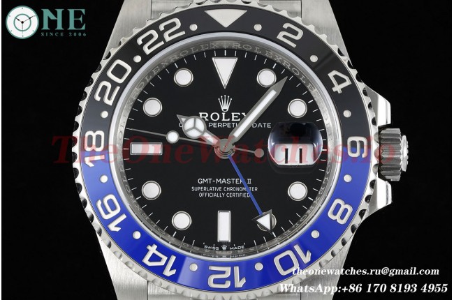 Rolex - GMT II 126710 BLNR Jub 40mm SS/SS Black Clean DD3285 Super Clone