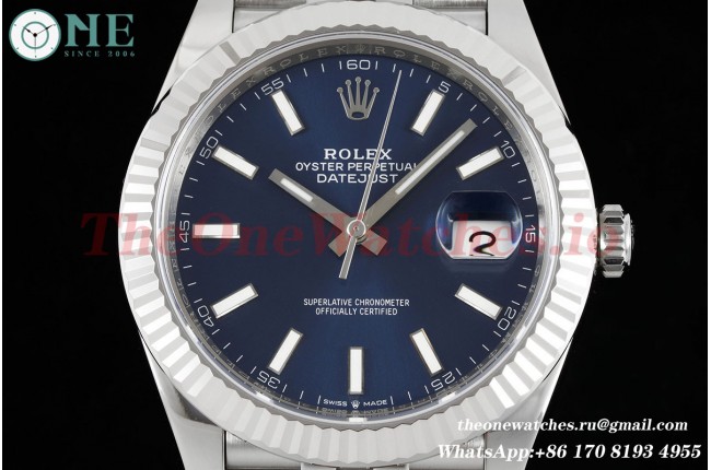 Rolex - Datejust 126334 41mm Jub Flt 904L SS/SS Blue/Stk VSF VS3235