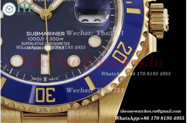 Rolex - Submariner 126618LB 41mm YG/YG Blue/Dot Clean VR3235